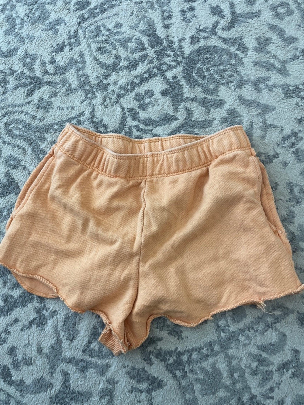 aerie Peach Waffle-Knit Lounge Shorts